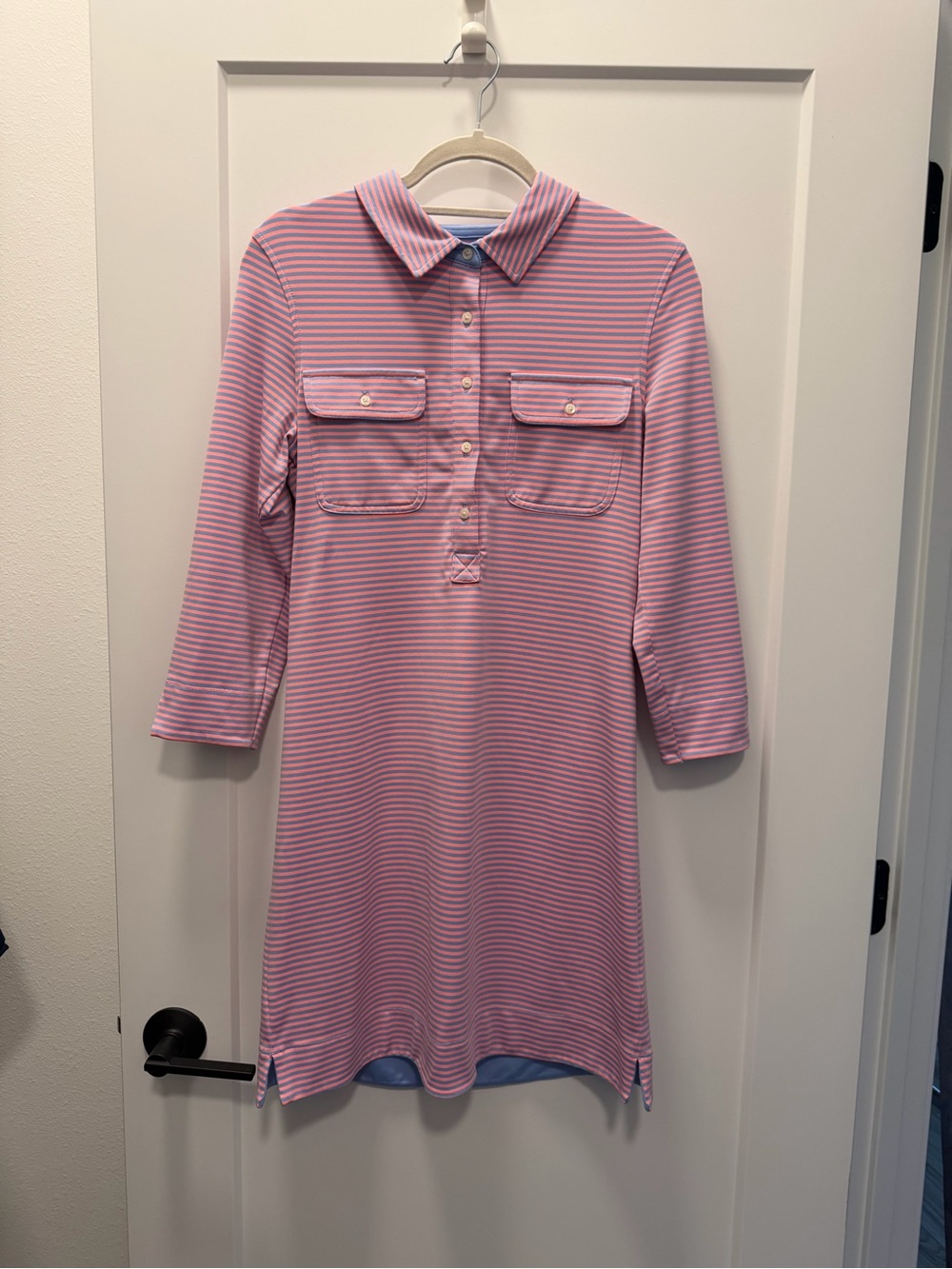 Vineyard Vines Pink & White Striped Polo Dress